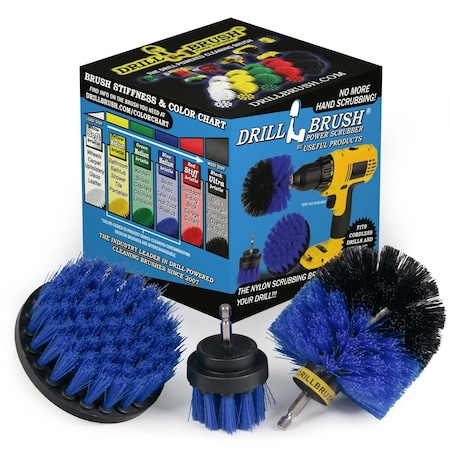 Drill Brush Power Scrubber By Useful Products 5 in W 5 in L Brush, Blue B-S-42O-QC-DB